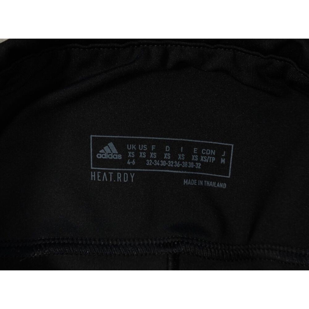 Adidas Womens Black Heat Rudy Peloton Biker Cycling Logo Shorts Size XS - Picture 2 of 10
